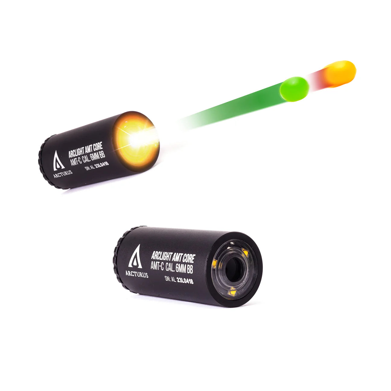 ARCTURUS RS™ Sirius Amt Arclight Modular Tracer Core Drop-In Unit Red/Green & Compact Mock Suppresor w/ Simulated Muzzle Flash
