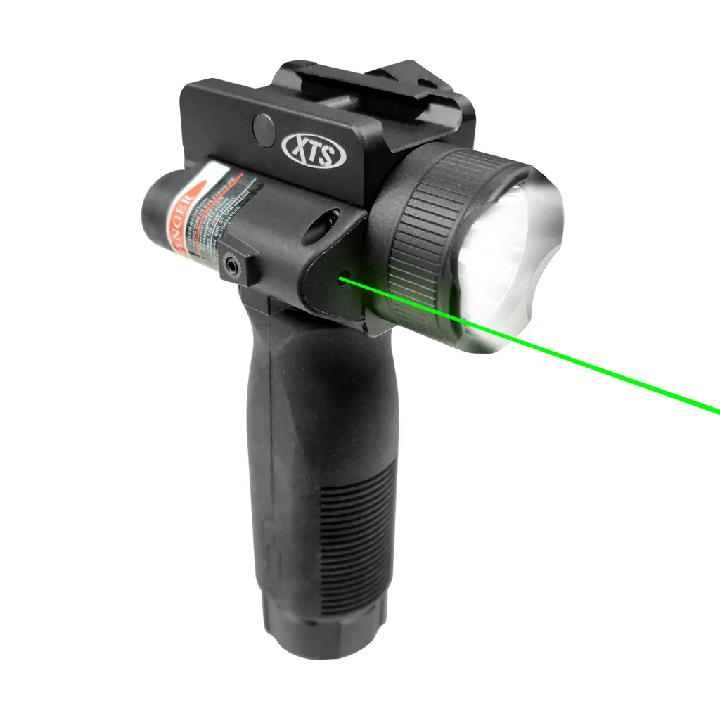XTS FLG-2K – 2000 LUMEN FLASHLIGHT & GREEN LASER VERTICAL GRIP