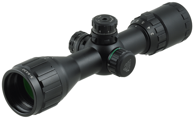 UTG BUG BUSTER® 3-9X32 1" Scope, AO, RGB, Mil-dot, QD Rings