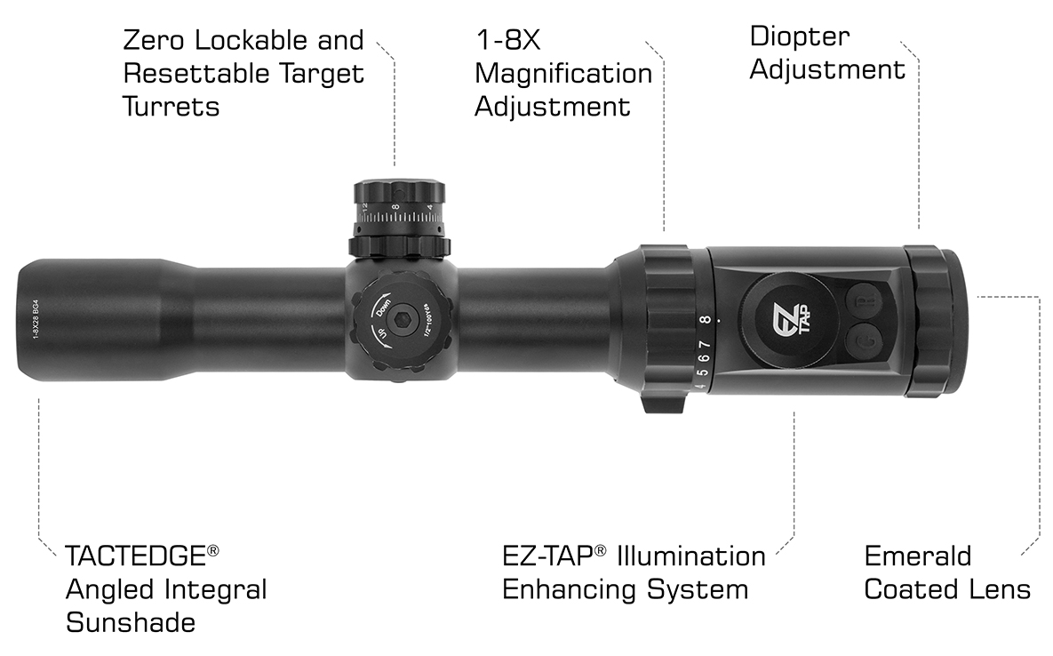UTG 1-8x28 Accushot Tactical MRC Scope