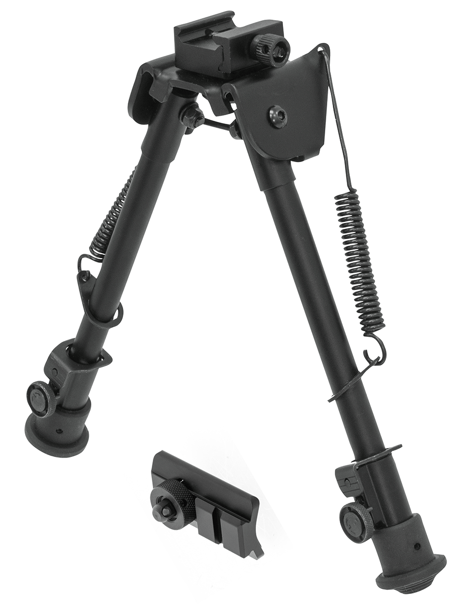 UTG® Tactical OP Bipod, Rubber Feet, 8.3"-12.7" Center Height
