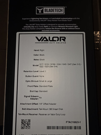Blade-Tech Valor-Glock