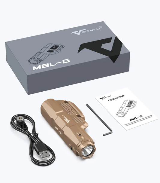 VOTATU M8L-G Tactical Light & Green Laser Combo | 3000 Lumens | M-LOK / Picatinny | Tan