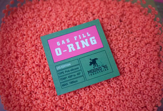 Moondog Industries Universal Gas Fill O-Ring Set for Airsoft Gas Gun Magazines - pink (6 pack)
