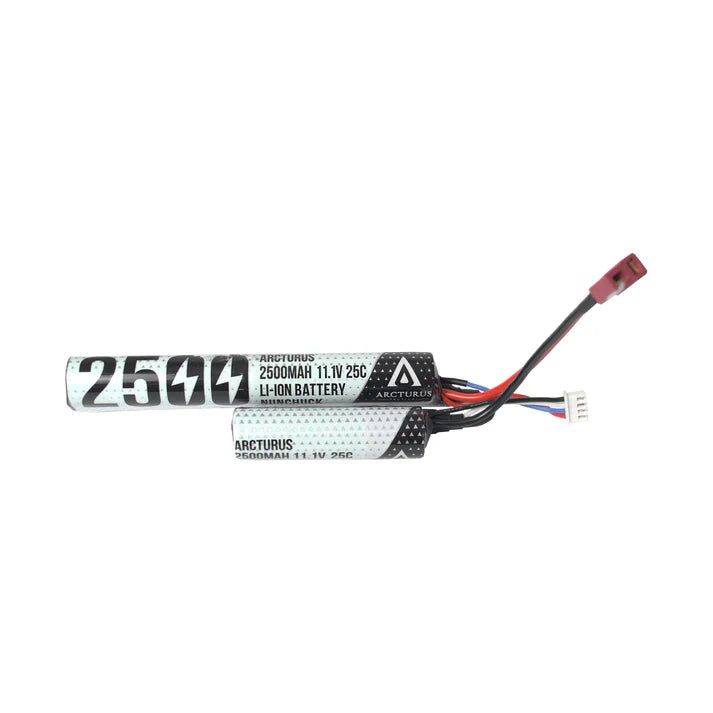 ARCTURUS Li-ion Nunchuck Battery 25C 11.1V 2500mAh two-cell nunchuck-style pack with a red connector and a small white balance plug.
