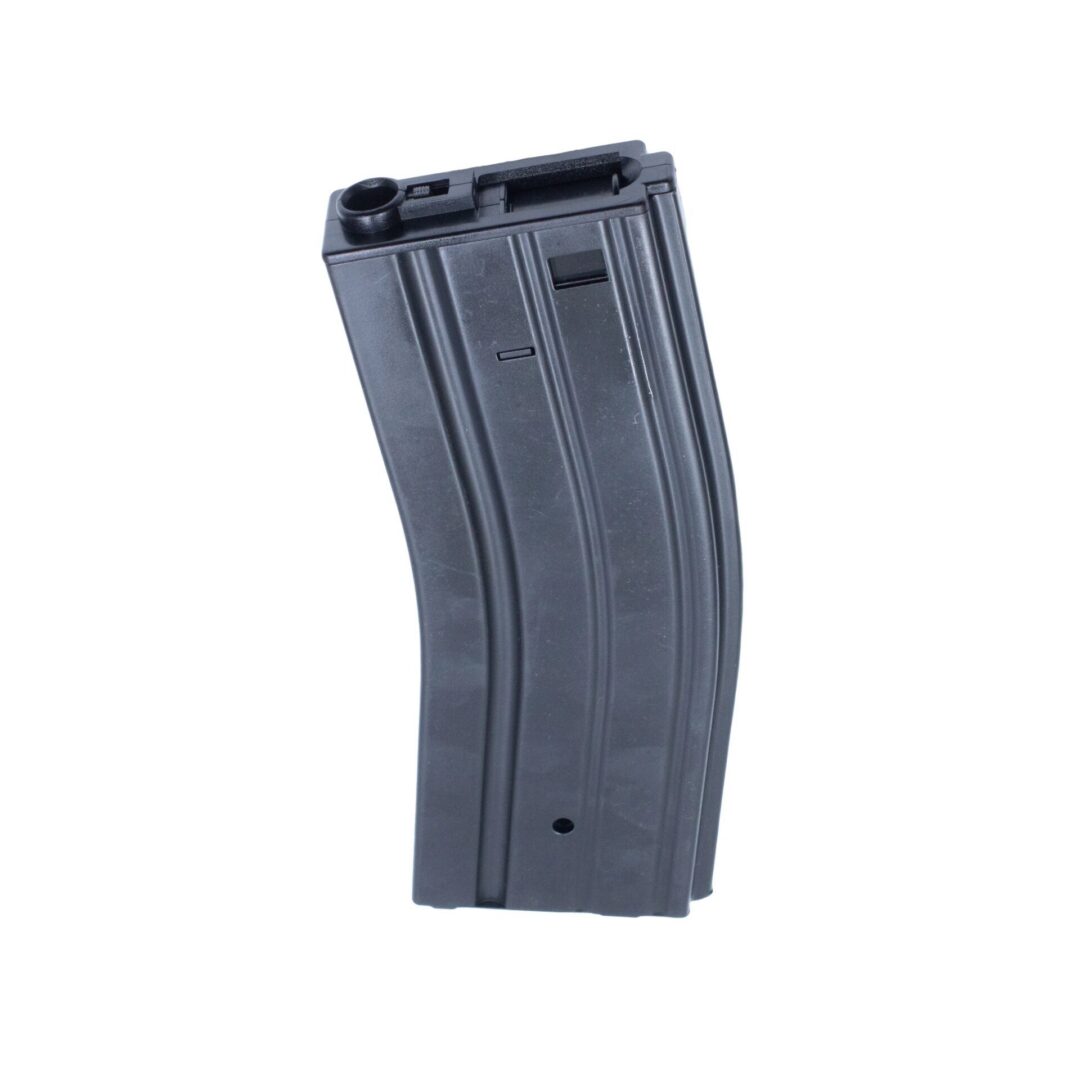 Black curved Arcturus Hi-Cap Wheel EMM, M4/M16, 350 Rounds, Rifle Magazine MAG-R03Q.