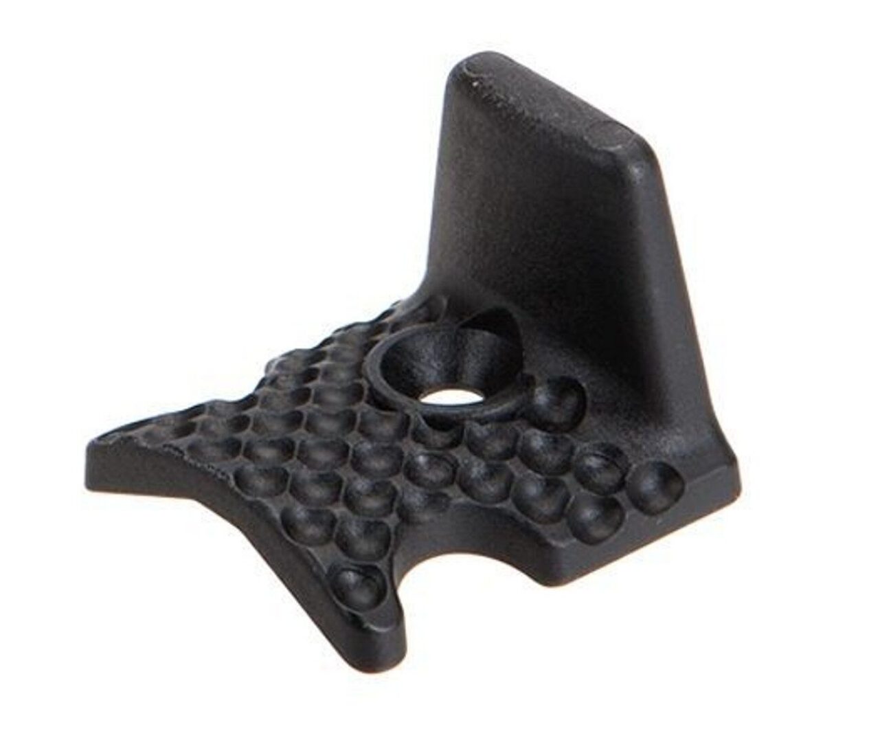 Black textured PTS Centurion Arms CMR Hand Stop for a firearm rail system with a single central mounting hole.