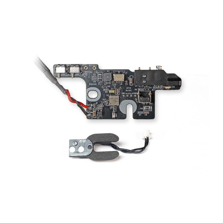 Wolverine Airsoft BLINC Bluetooth® FCU for MTW / Article Series: Two black circuit boards, one with wiring and microchips, displayed on a white background.