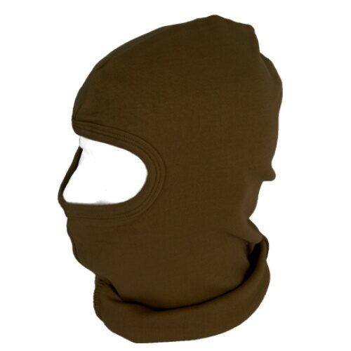 Lancer AMA SWAT Balaclava Mask - Tan, featuring a tan head and neck covering with a single large cutout for the eyes.