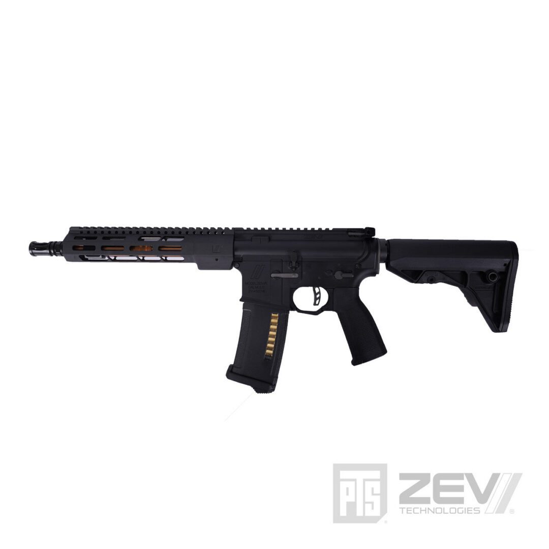 PTS ZEV Core Elite Airsoft Electric Guns (AEGs) in black, featuring an M-LOK handguard and a translucent magazine.