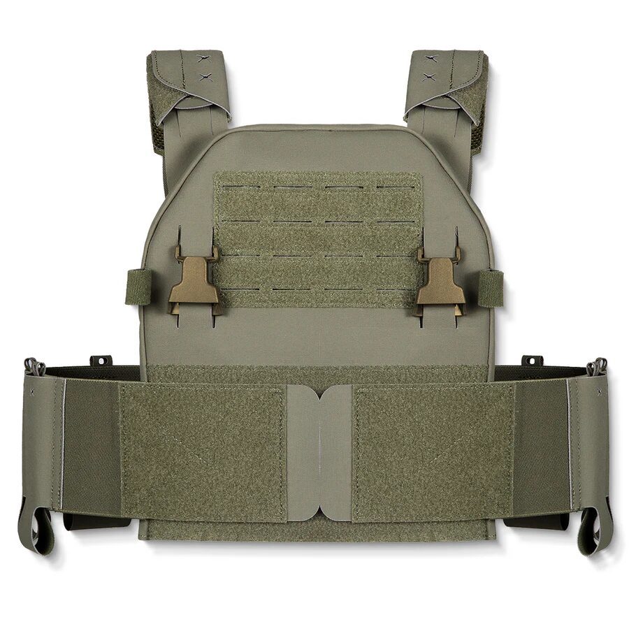 ACETAC LPPC V.2 - Low Profile Plate Carrier in olive drab with shoulder straps, quick-release buckles, and a modular MOLLE-compatible front panel.