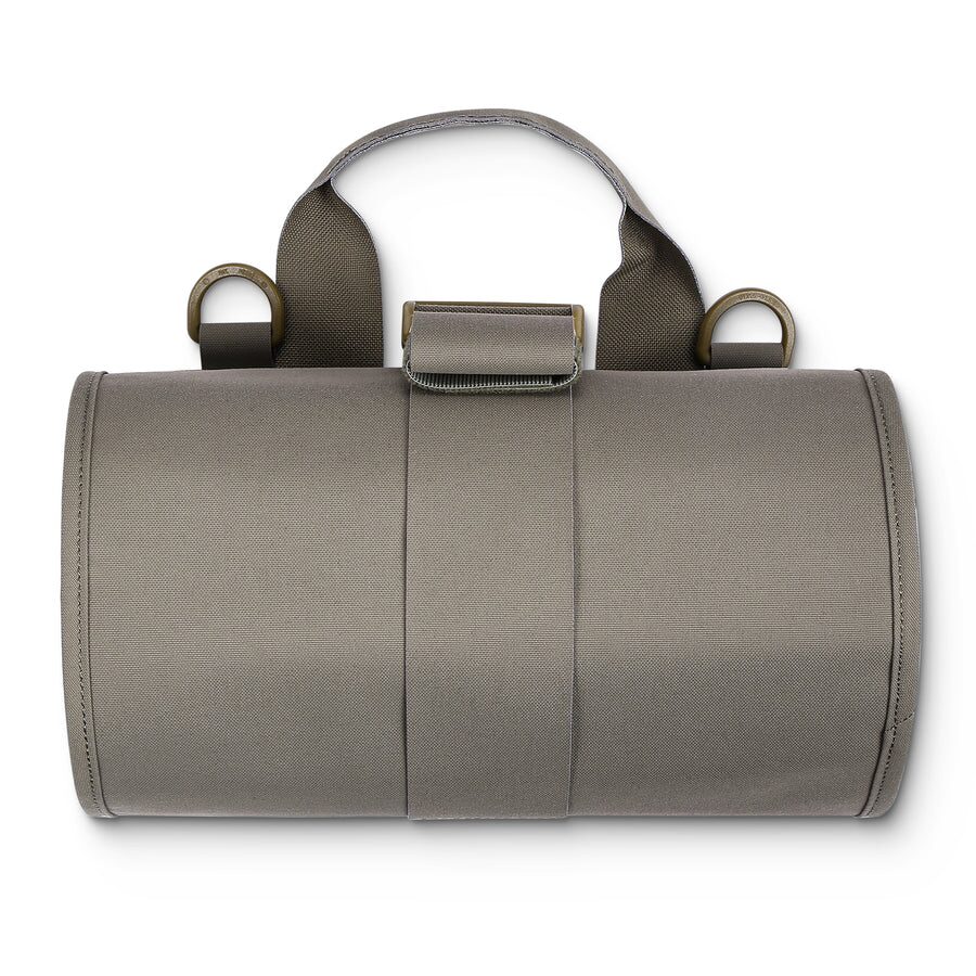Gray cylindrical ACETAC Tool Roll Pack (T.R.P.) with a top handle, side D-rings, and a central buckle strap.