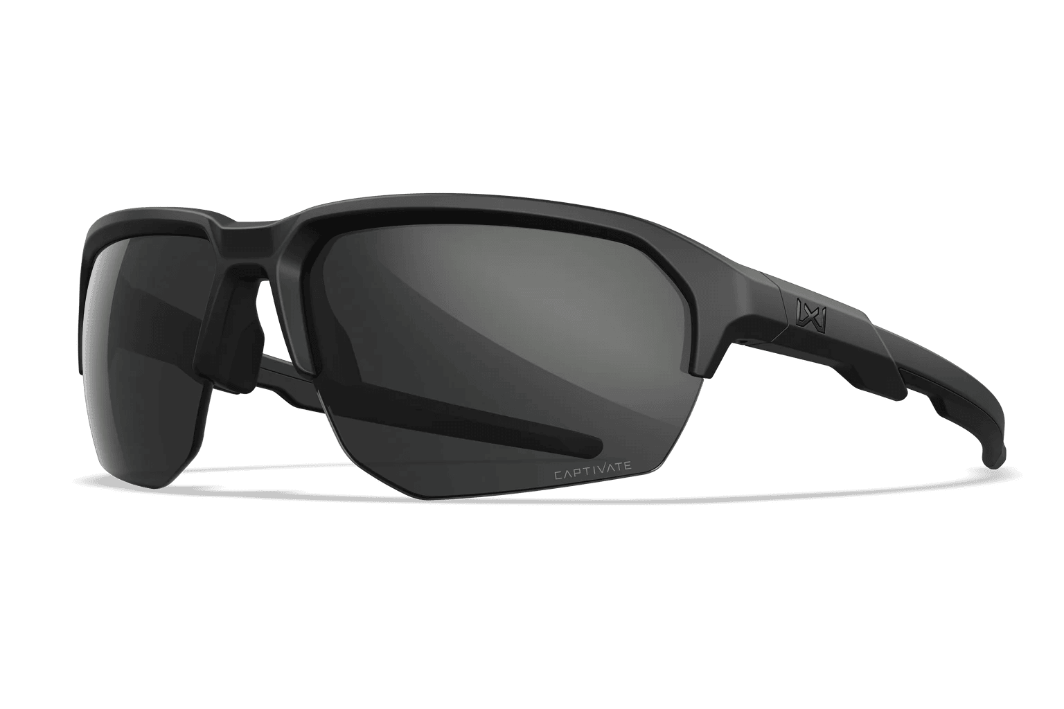 WileyX WX Jakl black wraparound sunglasses with dark lenses.