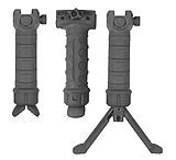 Three XTS GB-08 – Rugged Foregrip Bipods, showing two in the closed position and one with the legs deployed.